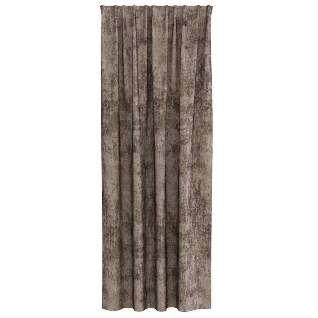 Curtain with Curtains 2 pcs Cappuccino 260 x 140 cm Velvet